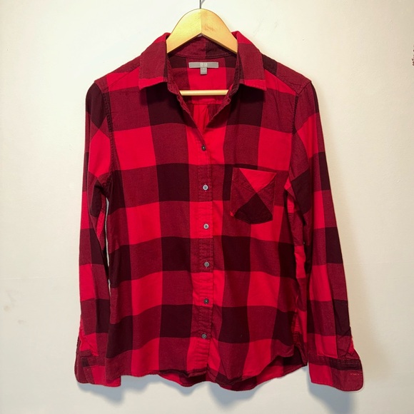 Uniqlo Tops - UNIQLO Red Plaid Shirt Size M